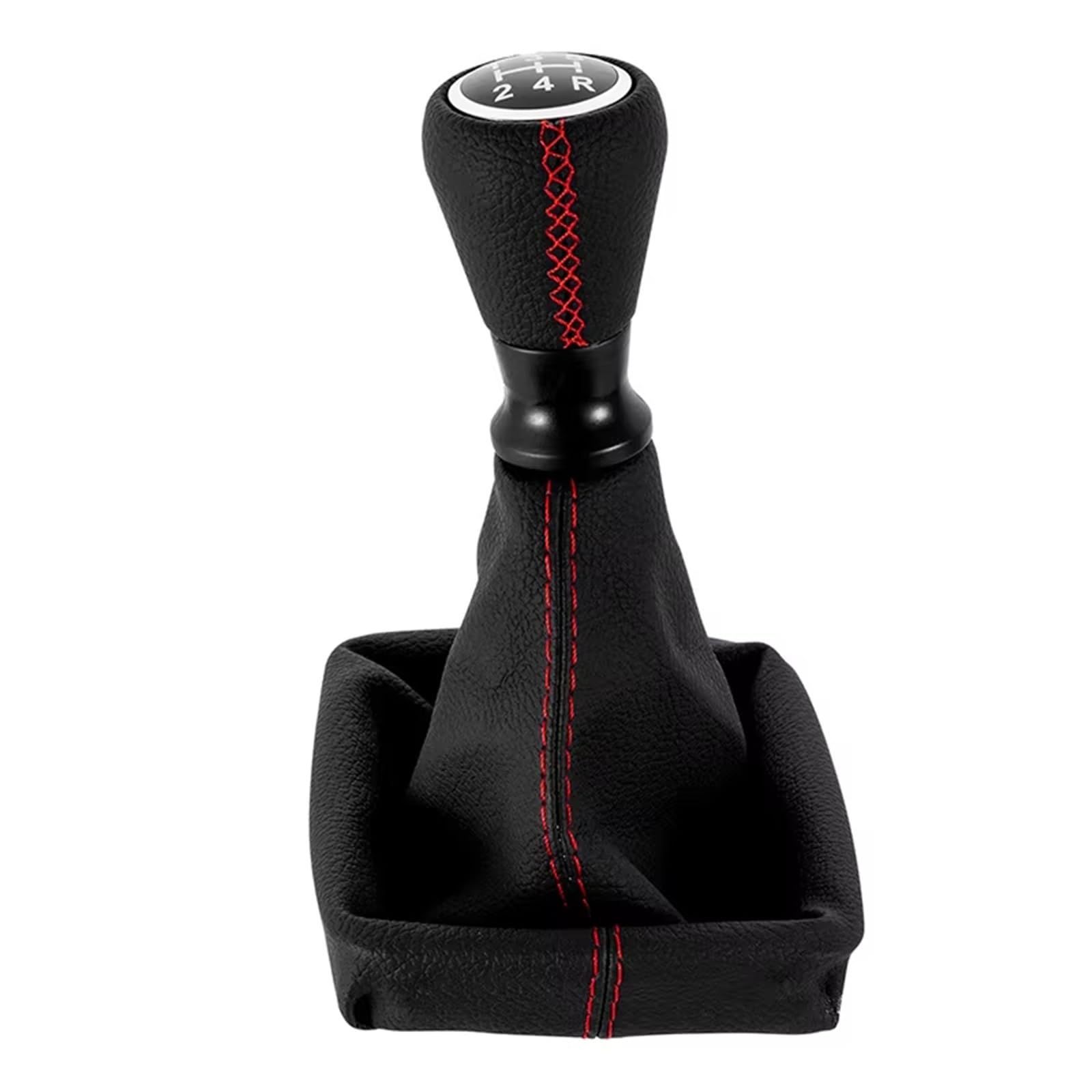 Cpddngzmkk Red Line Gear Shift Knob Lever For Peugeot 206 406 Leather Gear Shift Knob Shifter Lever Stick Gaiter Boot Cover