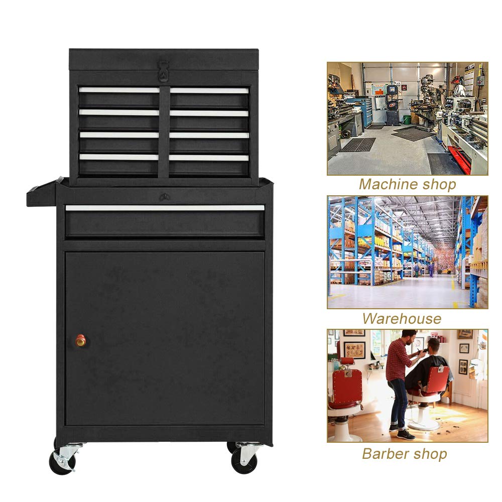 Buy 5Drawer Tool Chest, Big Rolling Tool Box, Large Tool Chest with Sliding Drawers, Garage