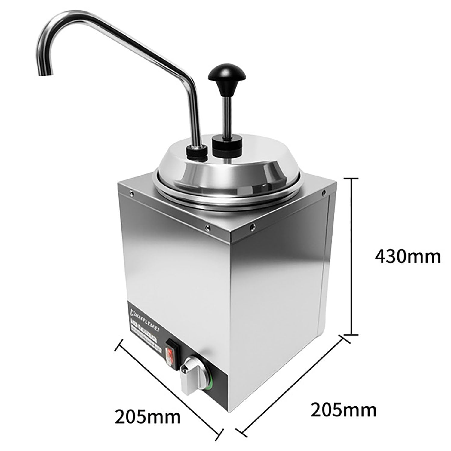 Dispensador eléctrico de queso nacho, calentador de chocolate con ángulo ajustable de 360°, presión para abrir, calefacción y conservación del calor para dulce caliente, ketchup