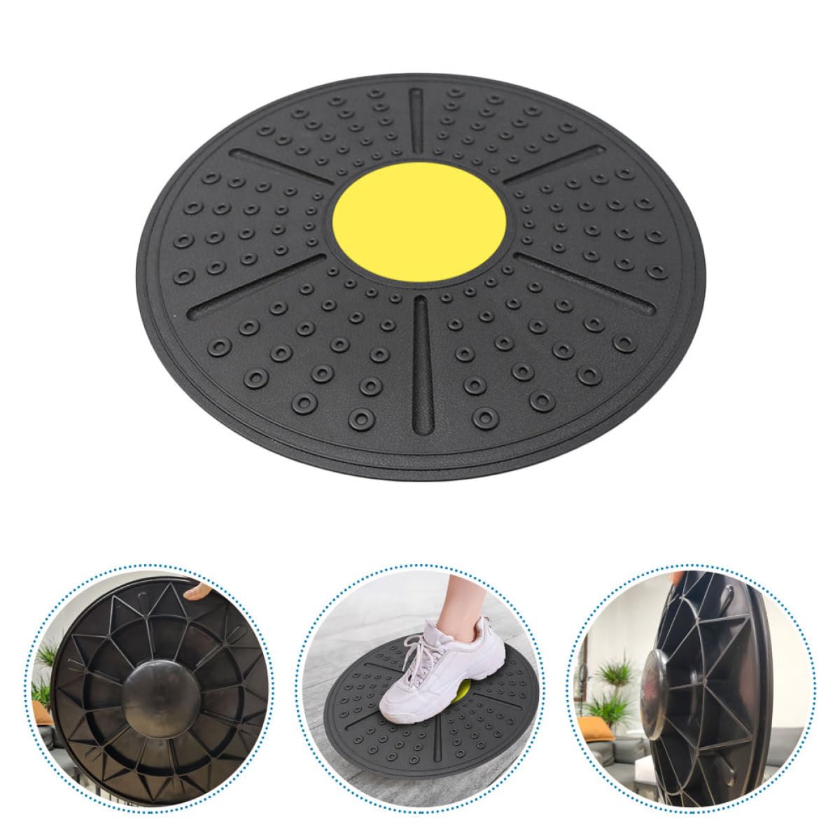 Tavola Fitness Balance Board in PP Antiscivolo per Allenamento di Stabilità e Coordinazione Accessorio per Esercizi Core e Riabilitazione Adatta Casa e Ginnastica