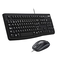 Logitech MK120 Combo Tastiera e Mouse con Filo per Windows, Layout Spagnolo QWERTY