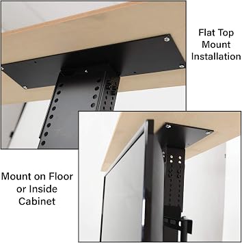 Touchstone Valueline Smart Motorized TV Lift-Floor Stand Rolling Cart for 26-50 TVs-RF & Wired Remote-28 Height Travel-165lb Capacity--Height Memory-Flat-Lid Mount-Alexa/Wifi-30005
