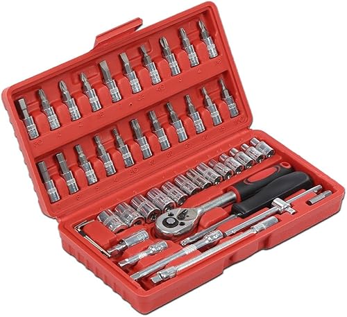 Miniatura 1 de Juego de herramientas de zócalo de combinación de llave de trinquete Herramienta de reparación de automóviles