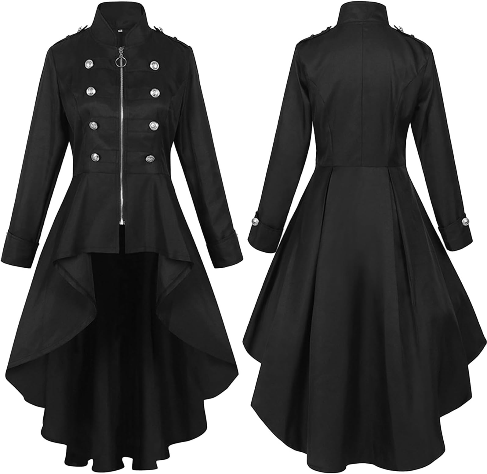 Punk Coats Gothic Clothing Women's Vintage Steampunk Jacket Women Halloween Costume Medieval Winter Jacket Victorian Cosplay Costume Tuxedo Uniform Tailcoat Winter Coat