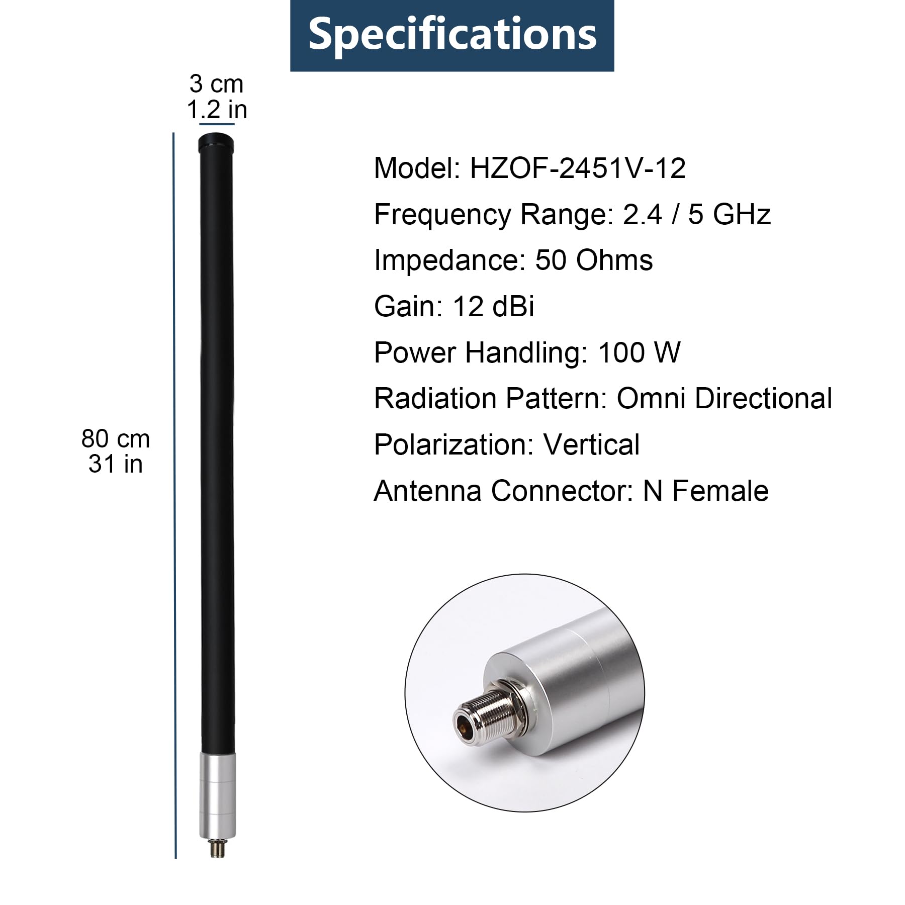 2.4G 5GHz WiFi Omni Antenna Dual Band Outdoor Pole Mount con cavo di prolunga R400 da 4,9 m RP-SMA maschio e adattatore SMA per router Wi Fi Scheda di rete wireless Telecamera IP di sicurezza Monitor
