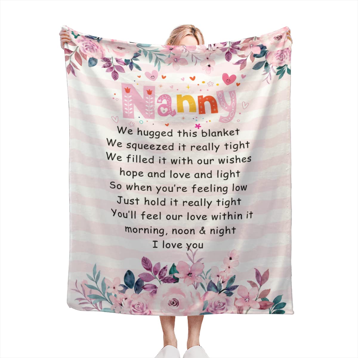 Nanny Gift Blanket – Flannel Throw 60x80 Inches, Soft & Warm, Personalized Gift From Grandkids - View #7