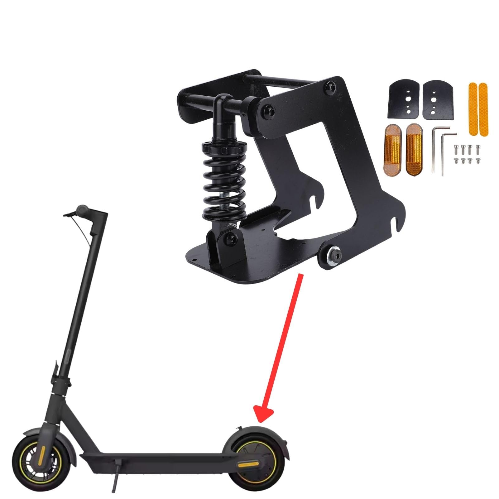 BuyWeek Kit de Suspensión Trasera Suspensión de Amortiguadores para MAX G30, de Aleación de Aluminio para Scooter Eléctrico