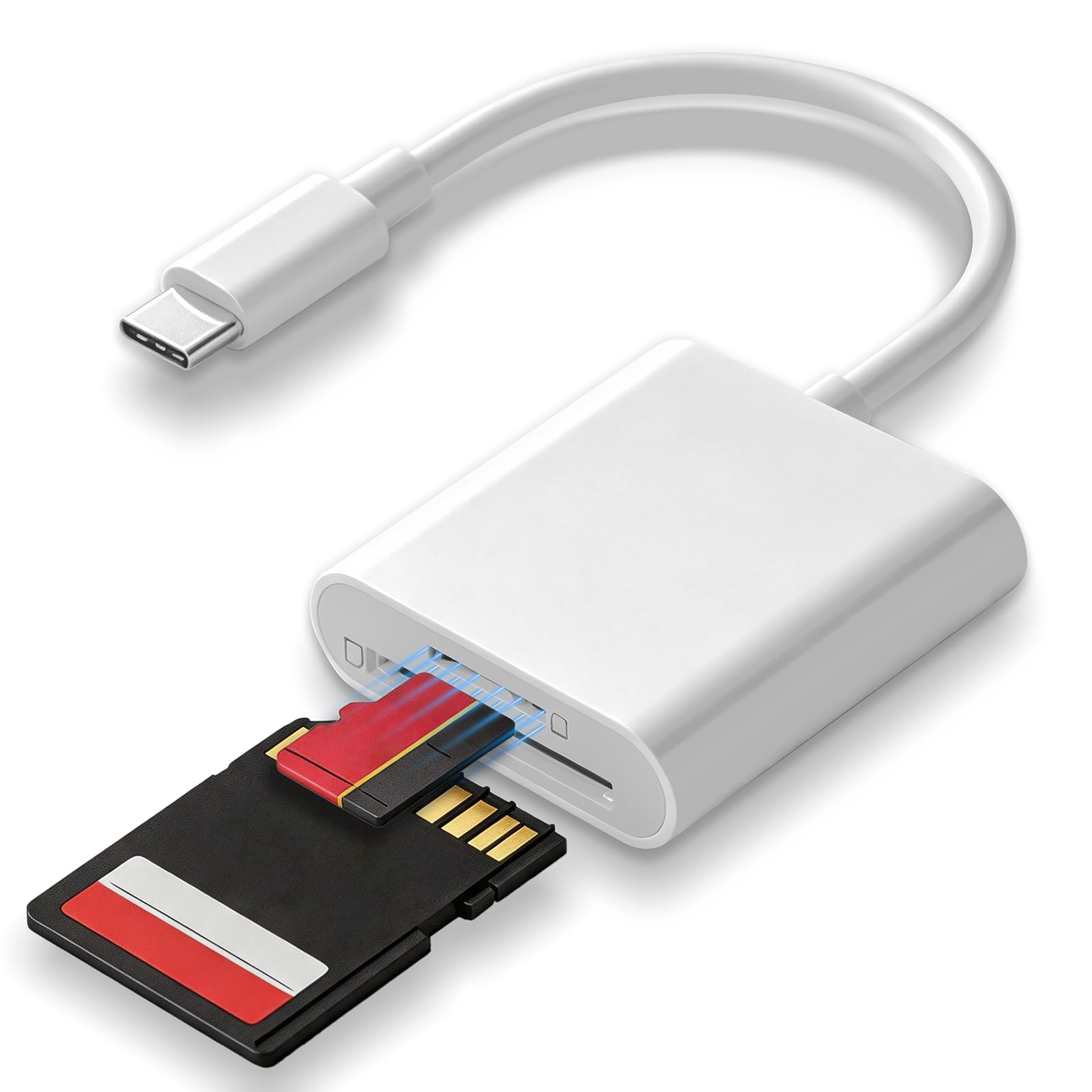 sdカードリーダー タイプc【MFi認証製品】カードリーダー タイプc USB3.0 双方向高速データ転送 写真/ビデオ/データ/Word 設定不要 iPhone17/16/15/Macbook/Android 対応