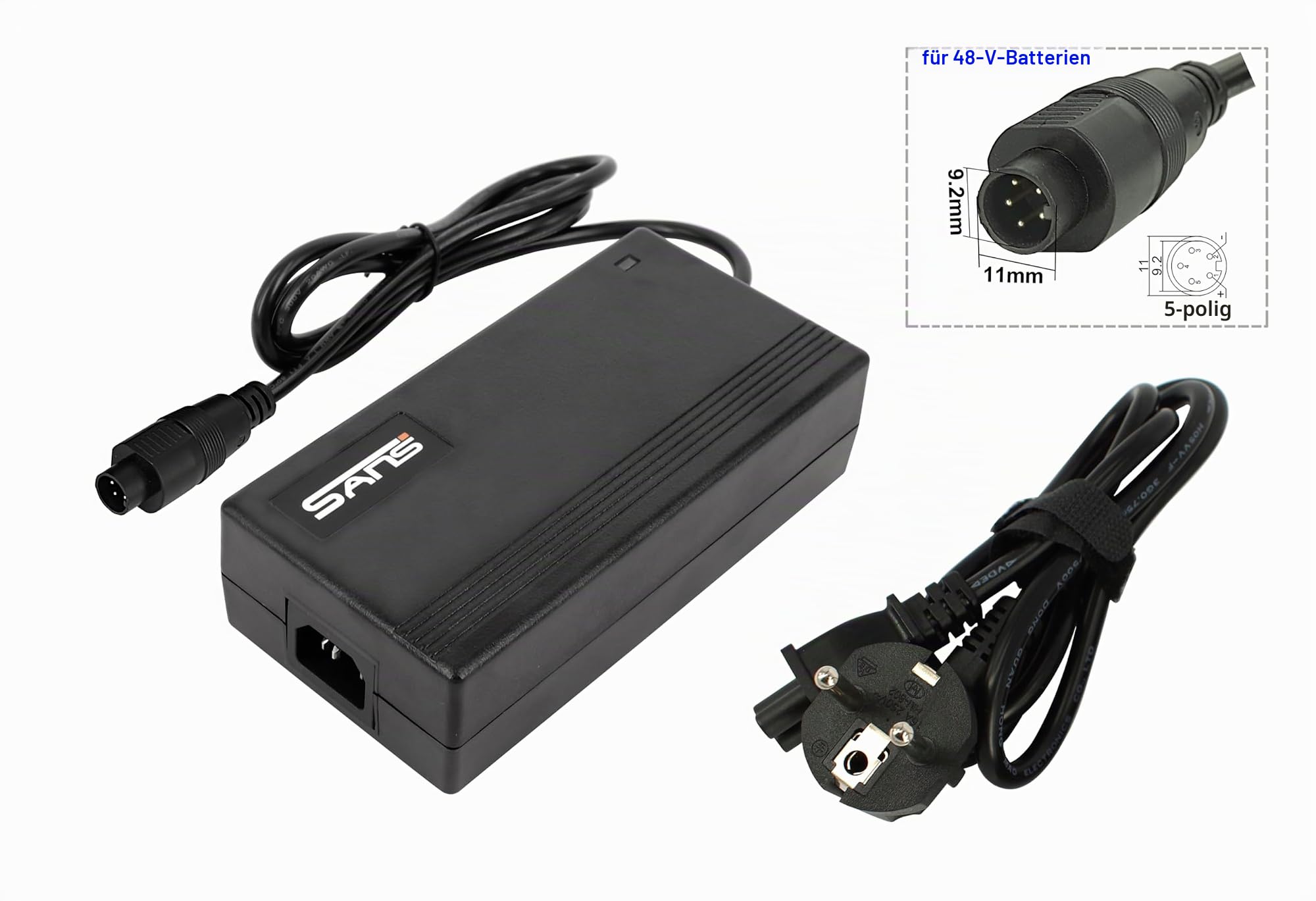 PowerSmart® 54,6V 2A Ladegerät für 48V Akku für Fischer Proline MTB M 1608, Proline Trekking ETH 1606
