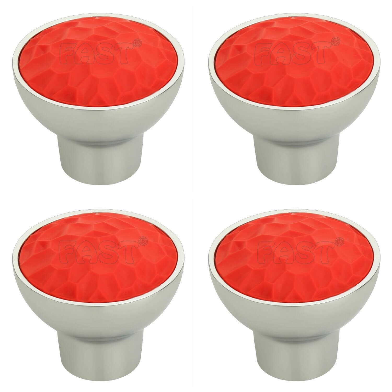 FAST Knobs01 Chrome Plated Multi Colour Furniture Cabinet Drawer Pull Knob Handle 4pcs (Red) (B073TTTYD3) Amazon Price History, Amazon Price Tracker