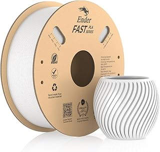 Creality Ender Fast PLA Filament 1.75mm, 3D Drucker Filament High Speed bis zu 300mm/s, recycelbare Pappspule, Fit die mei...