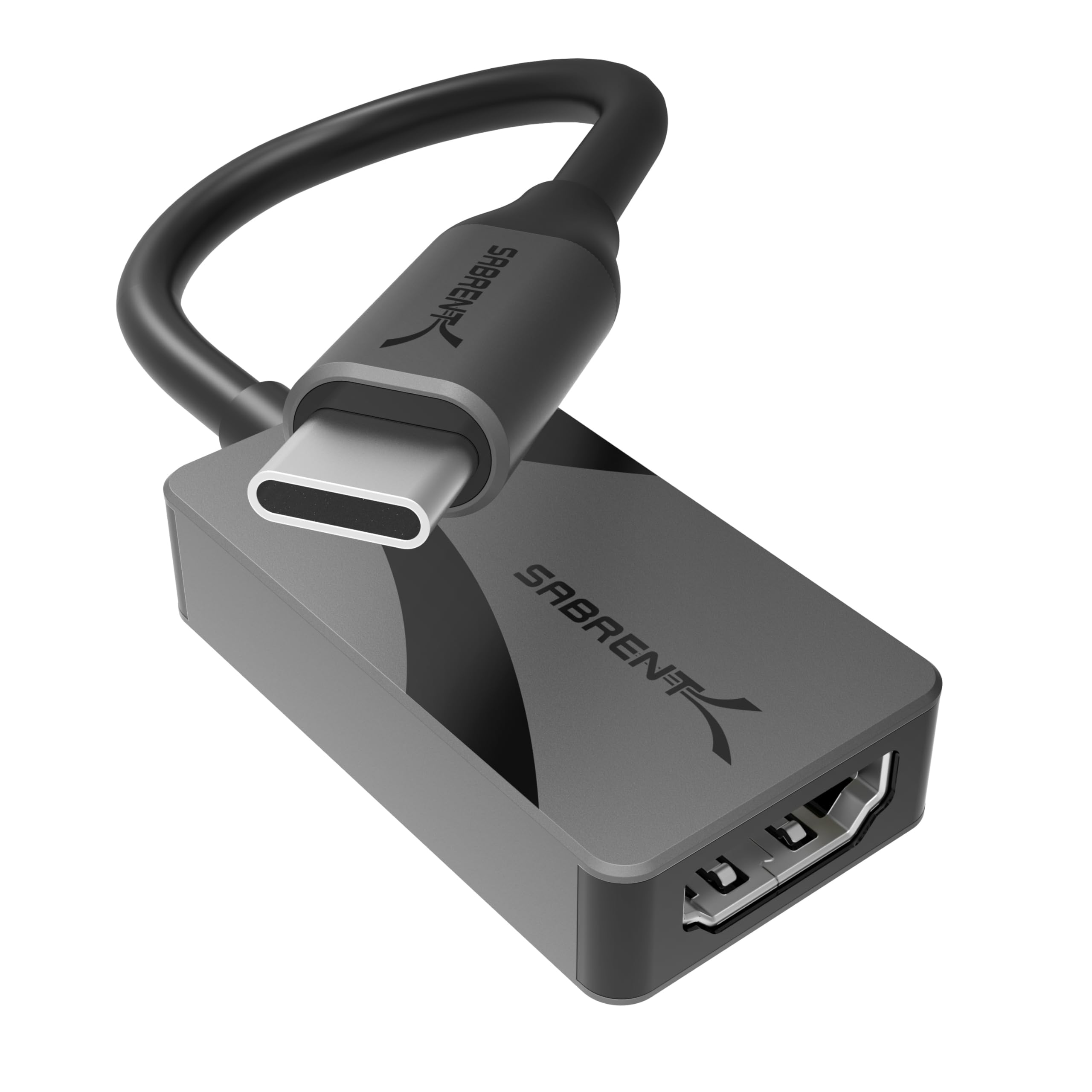 SABRENT USB C to HDMI Adapter 4K@60Hz | Aluminium USB-C to HDMI Converter for MacBook, iPad, Samsung, Windows | Plug and Play Adapter with HDR, Dolby Vision, HDCP (DA-CH4K)