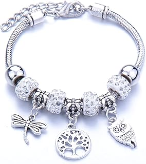 Bracelets femme arbre de vie pendentifs réglable argent bracelet acier inoxydable bijoux cadeau anniversaire fête des mères cadeaux pour elle
