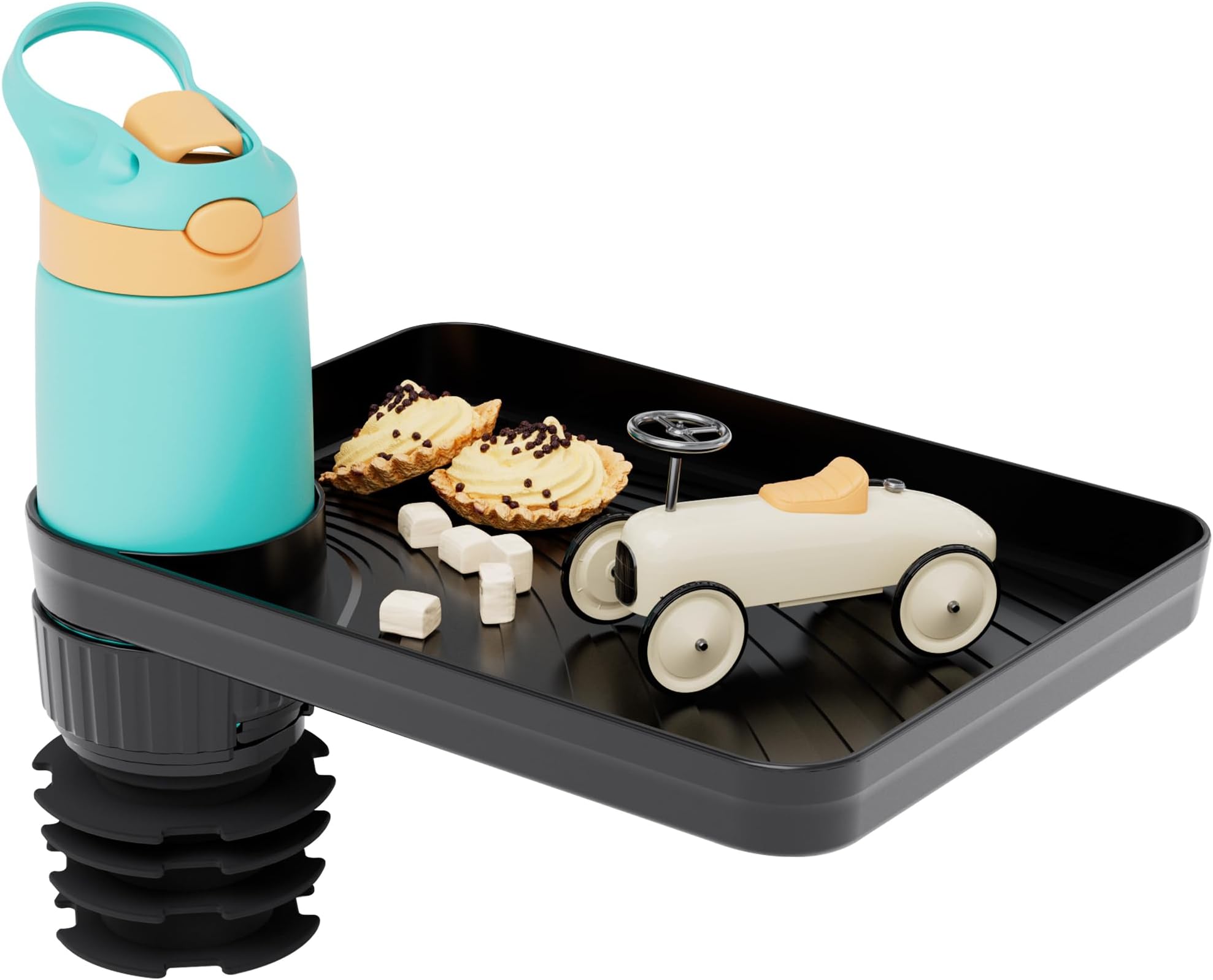 REFORM DESIGNCar Seat Travel Tray for Kids Car Seat Tray with Soft Rubber Base for Snacks, Toys, Books, Entertainment Kids Travel Essentials