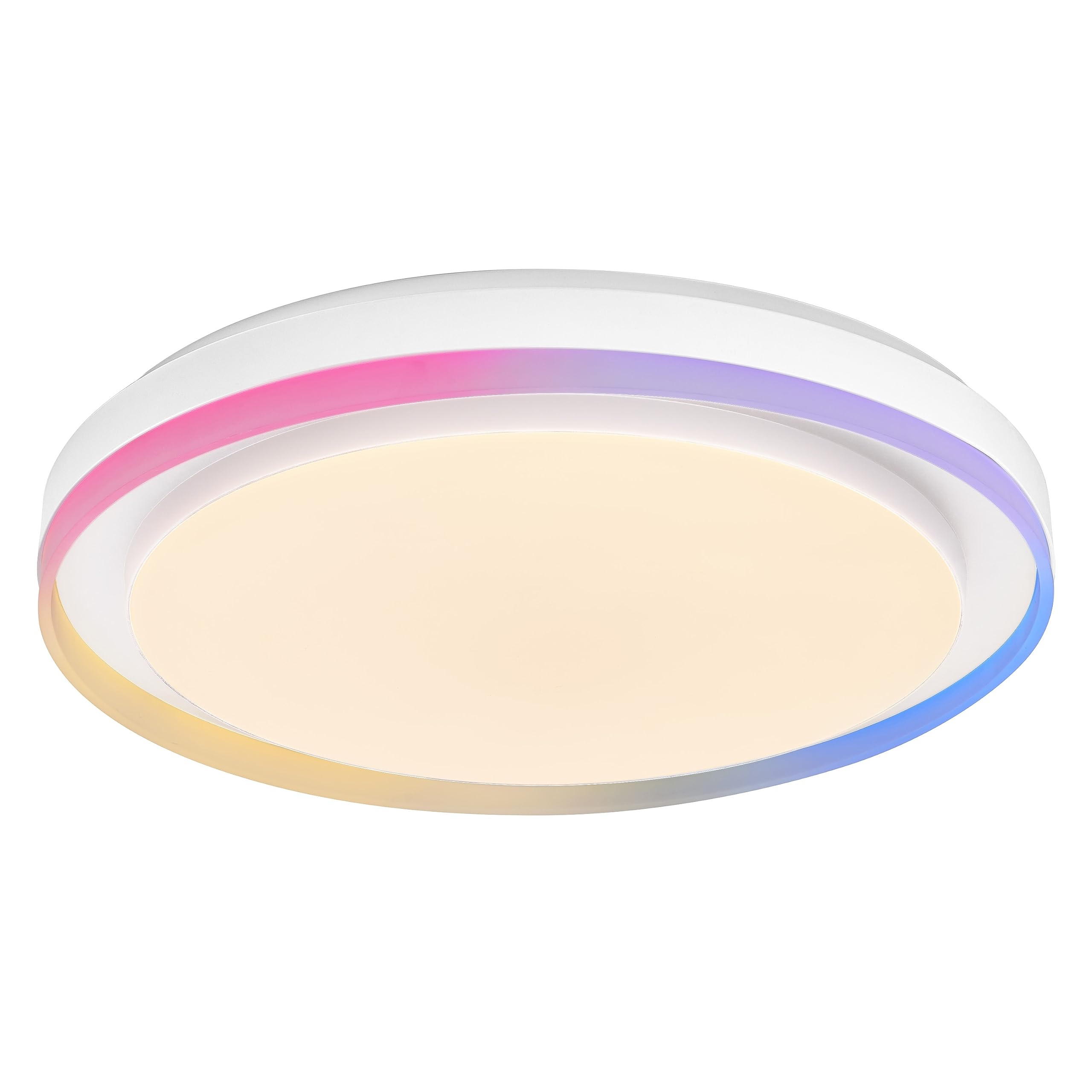 LEDVANCE SMART + WIFI LED Deckenleuchte, weiß, 32W, 3400lm, Weißlichtfunktion, dimmbar, dynamischer Magic-RGB Lichteffekt, lange Lebensdauer, einfache Montage, App-steuerbar, 2700-6500K