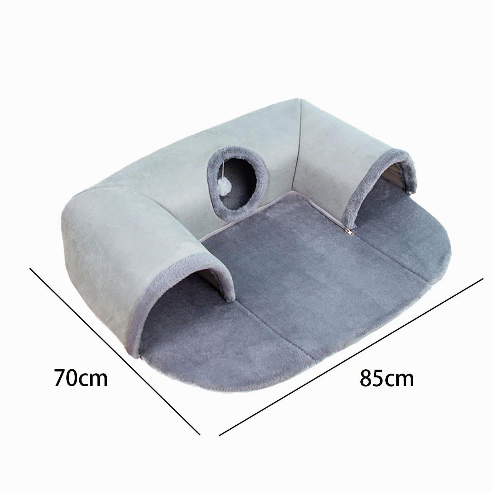 Sharplace Centre de Jeu interactif en Forme de lit Tunnel pour Chat, Tapis de Tunnel de Jeu pour Petits Animaux, Lapin, Hamster, Chats d'extérieur, Grand