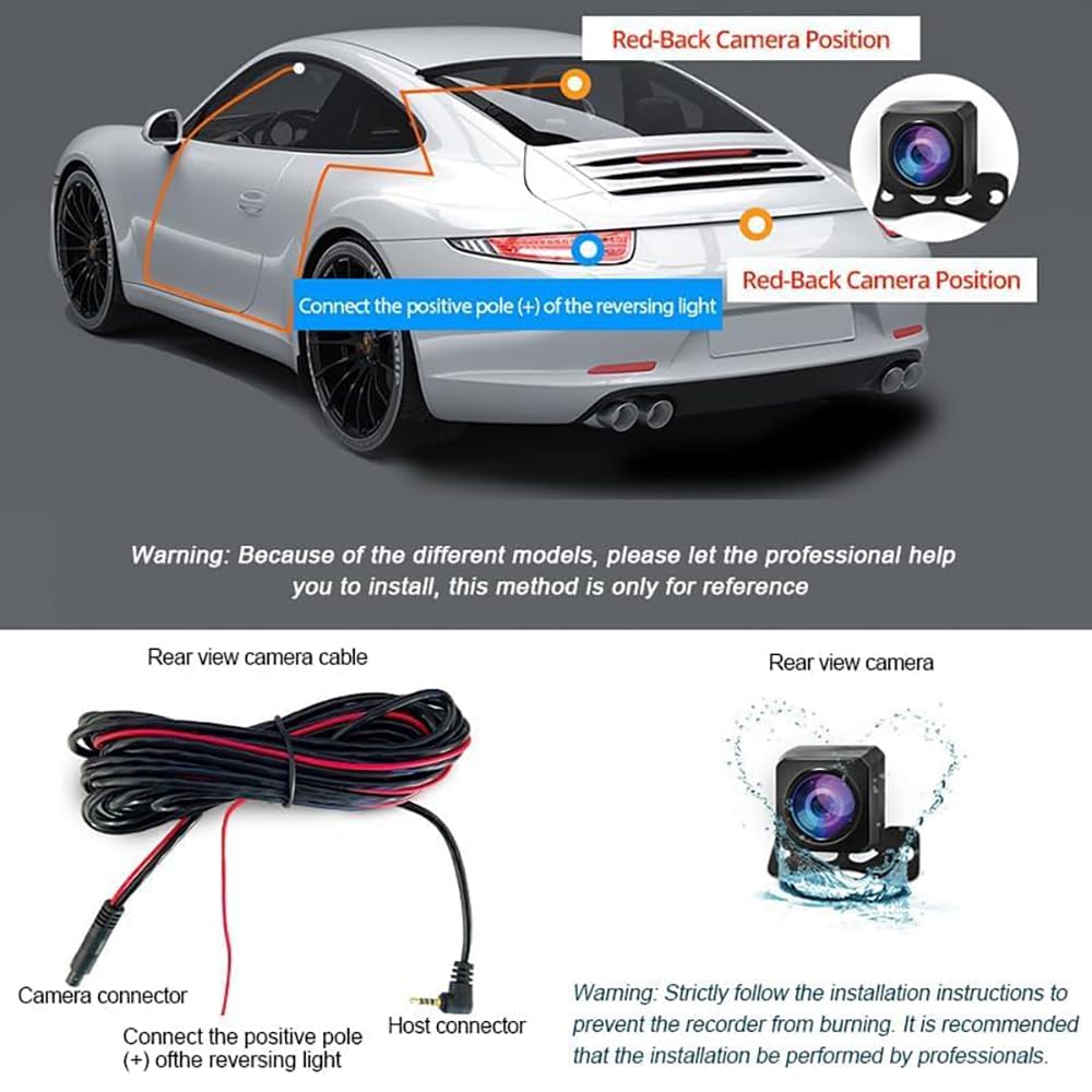 Specchietto Dash Cam Telecamera, per Jeep Avenger 2023-2025 2026 Doppia Lente Registratore di Guida Schermo Touch Monitor Retrovisore Accessorio