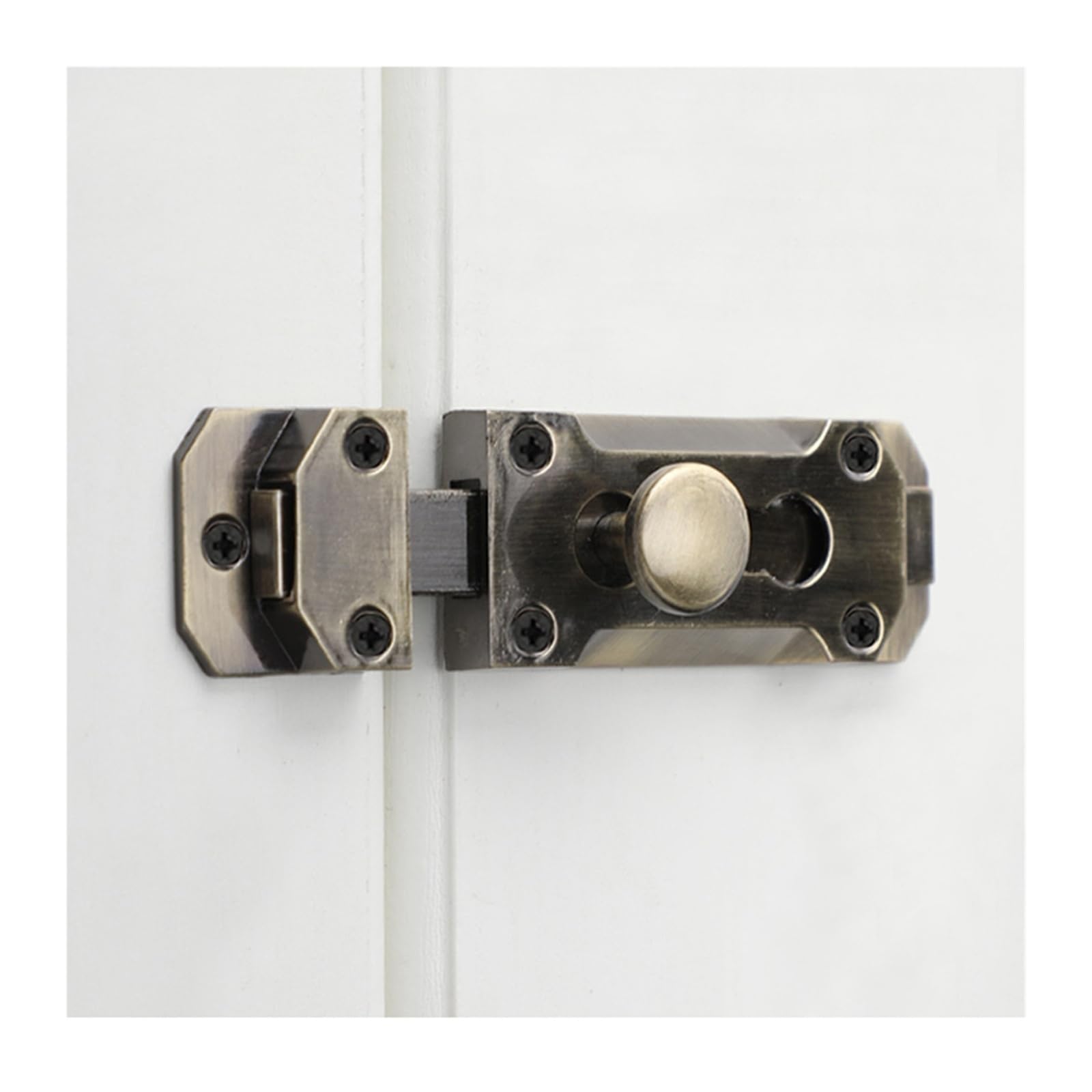 Cerradura de pernos puerta corredera, pestillo antiguo, hebillas aleación Zinc for baño, dormitorio, ferretería for el hogar(Wire Drawing-L)