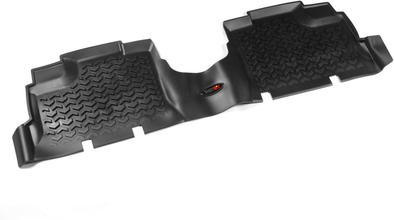 Rugged Ridge Floor Liners, Rear, Black compatible with 4-Door; 07-18 Jeep Wrangler JK