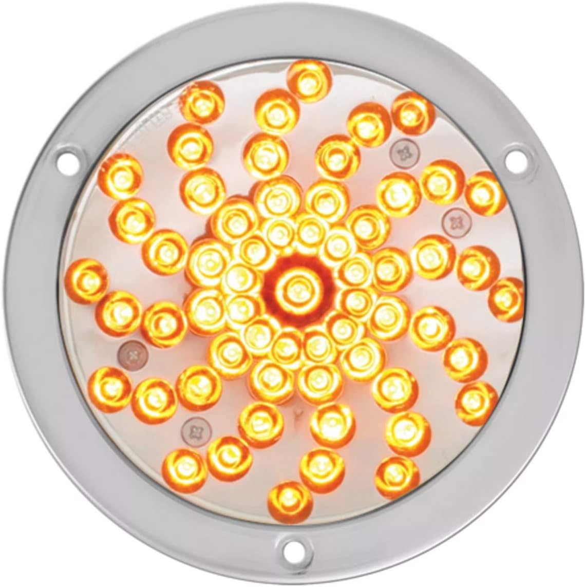 GG Grand General 76721 4 Inches Twister Style Amber 61 LED Low Profile Park/Turn Light, Clear Lens