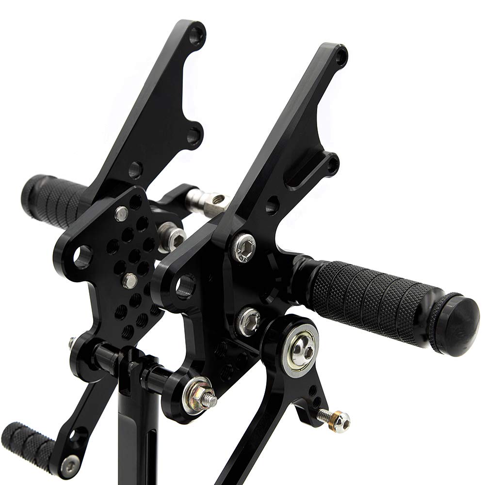 レベルと足セット Amazon | CNC ZX14R 06-11 オートバイ調整可能なリアセットフットペグ