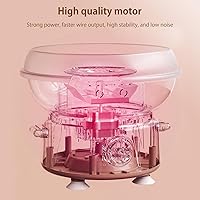 Vista 4 de Máquina de algodón de azúcar para niños y familia, mini máquina de algodón de azúcar con 10 palitos y cuchara de azúcar, regalo de cumpleaños