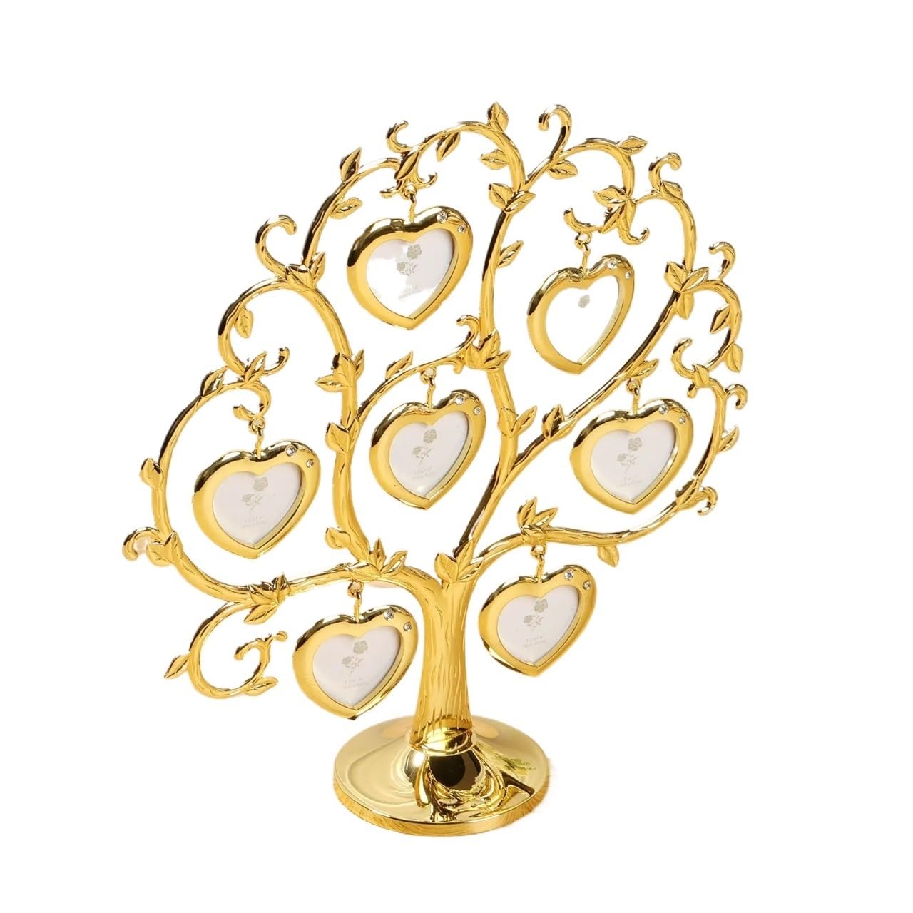 Portafoto con cornice in metallo for albero, design multilivello, base stabile, decorazione for la casa(Gold Heart shape)