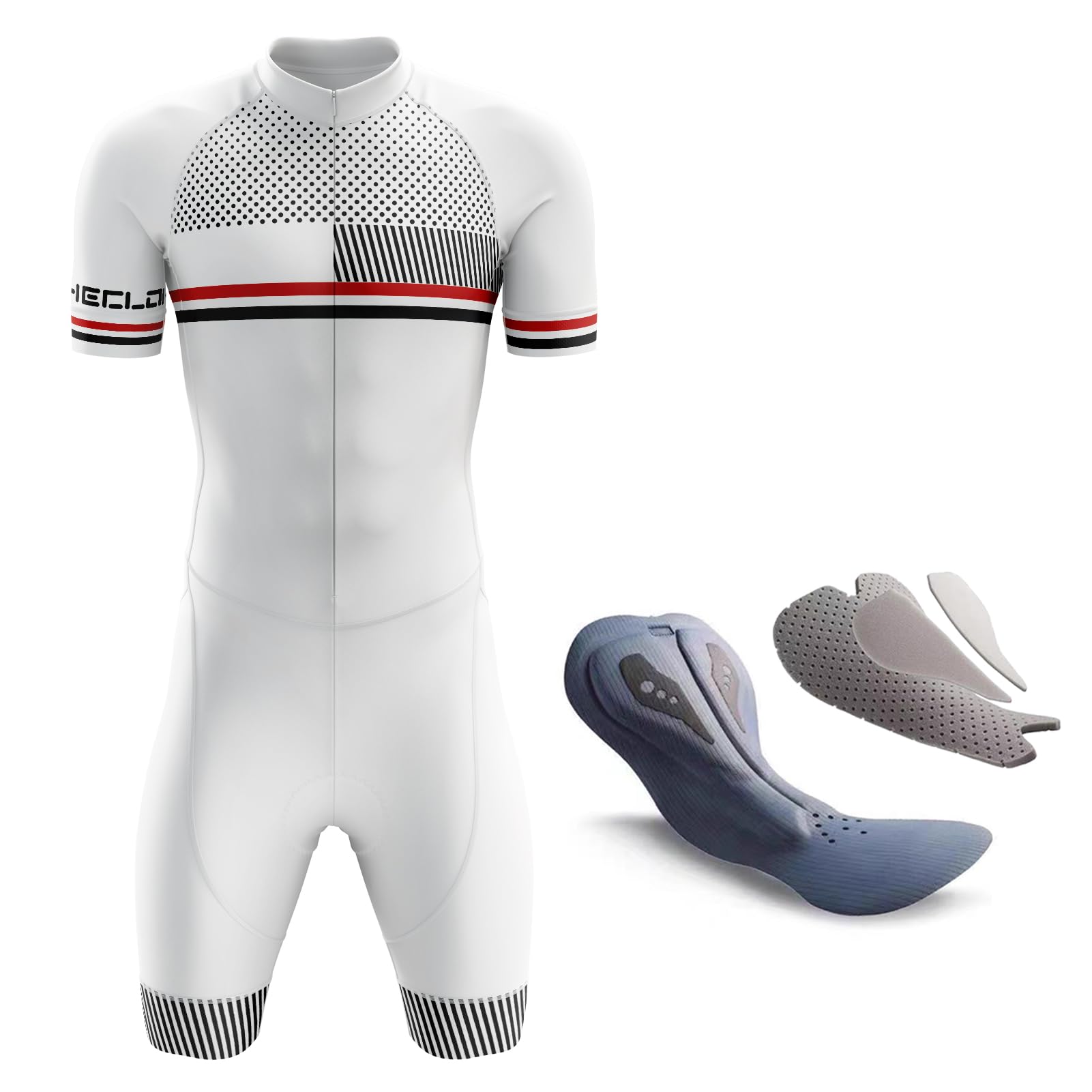 Mens Cycling Skinsuit Competition professional Padded,Triathlon Suit Men’s,Short Sleeve One Piece Bodysuit,With 3 Pockets for Running, Cycling and Swimming.Customised Pattern Available (TYP-1,XS)
