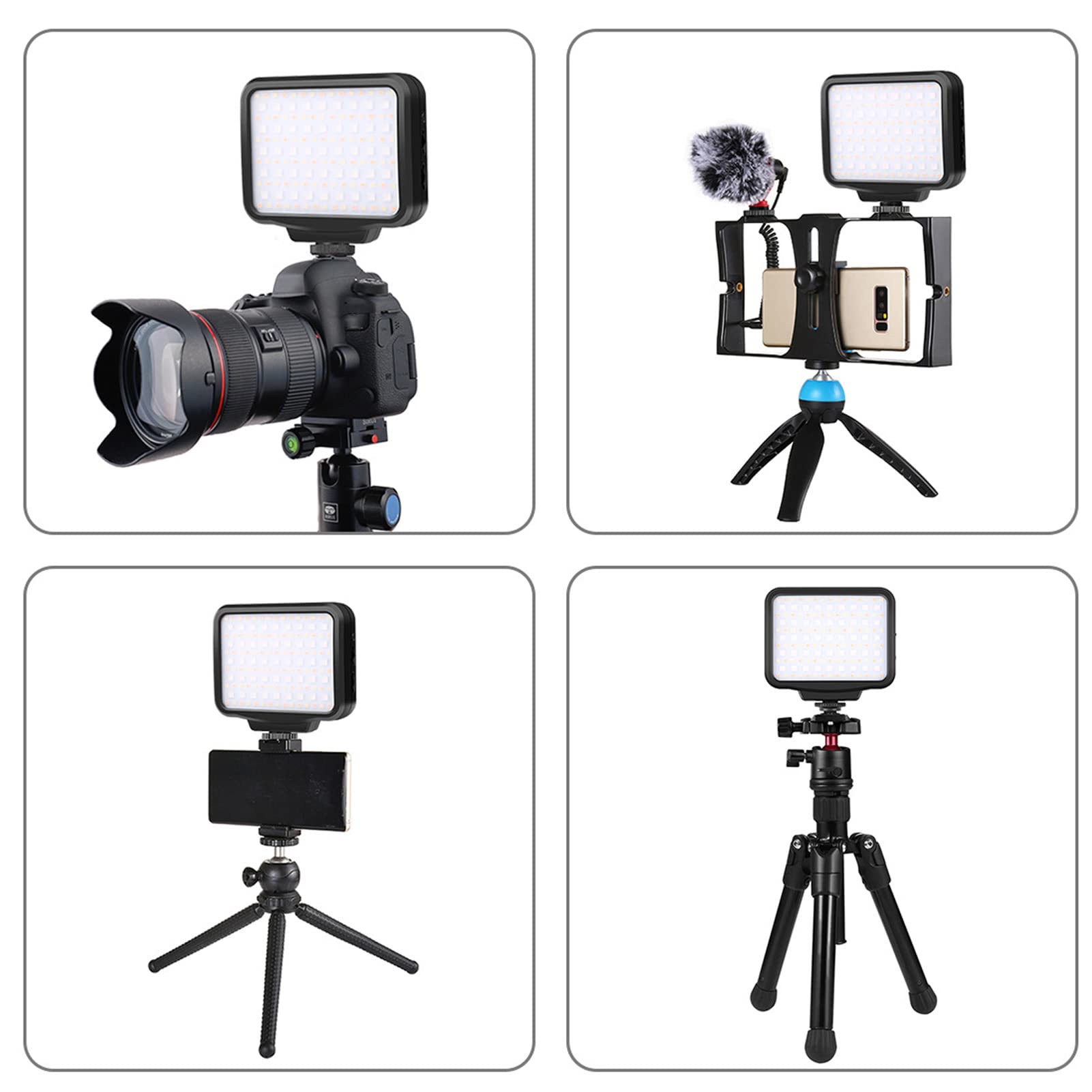 Luce Video RGB, Illuminazione Fotografica a LED Portatile a Colori a 360°, CRI 95+ 2500-9900K Lampada da Pannello Ricaricabile Dimmerabile da 5200 MAh per Vlogging