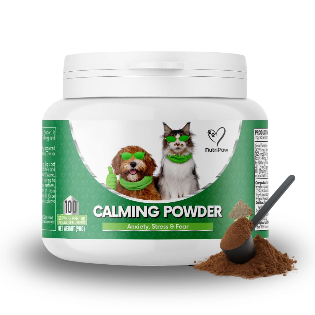 NutriPaw Cubrecomida calmante para gatos y perros, reduce el estrés, el miedo, la separación, los ladridos, la hiperactividad, la reactividad, la agresividad, los viajes, calma sin somnolencia