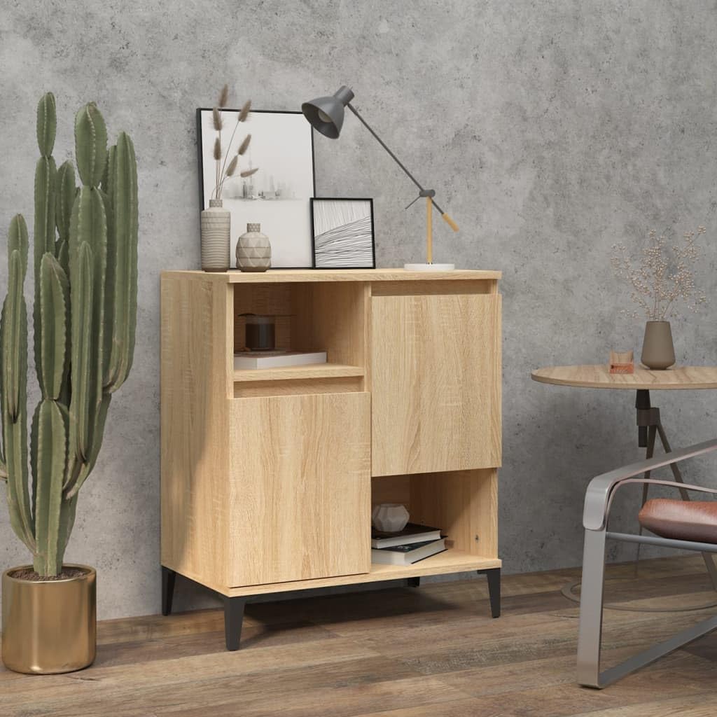 Buffet Chêne Sonoma 60x35x70 cm Bois d'ingénierie Meuble de Cuisine et de Salle à Manger Design Moderne