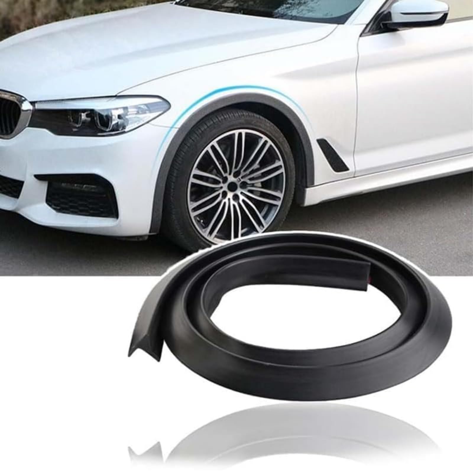 RFUJBPDZA Car Wheel Arch Extension for Audi Q2 Q3 Q4 Q5 Q7 Q8 Q9 S1 Set Widening Wheel Arch Protection Sticker Protective Anti Collision Protection