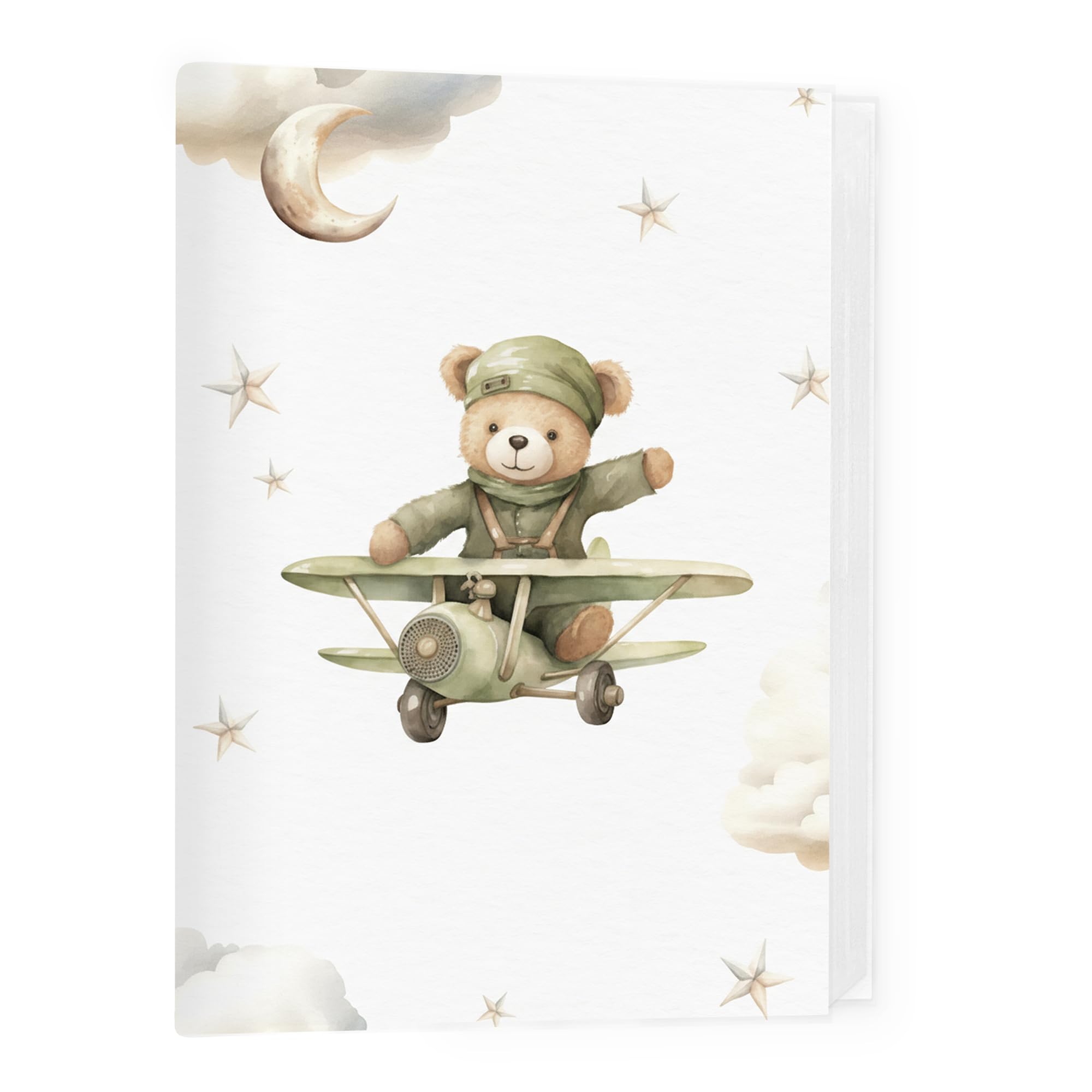 Album na zdjęcia dla niemowląt, uroczy zielony niedźwiedź, samolot, noworodek, dzieci, pamiątka, 36 zdjęć, prezenty dla chłopca, baby shower, rodzinny