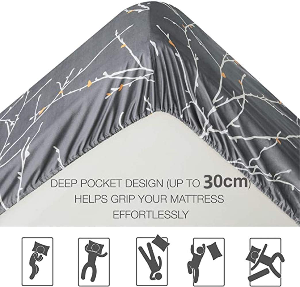 Hoeslaken klein tweepersoonsbed extra diep 30 cm, Treer zachte microvezel rimpelbestendig comfort onderhoudsvriendelijk laken extra diep vervagingsbestendig enkele koning (witte rat, 140 x 200 x 30 cm Hoeslaken klein tweepersoonsbed extra diep 30 cm, Treer zachte microvezel rimpelbestendig comfort onderhoudsvriendelijk laken extra diep vervagingsbestendig enkele koning (witte rat, 140 x 200 x 30 cm