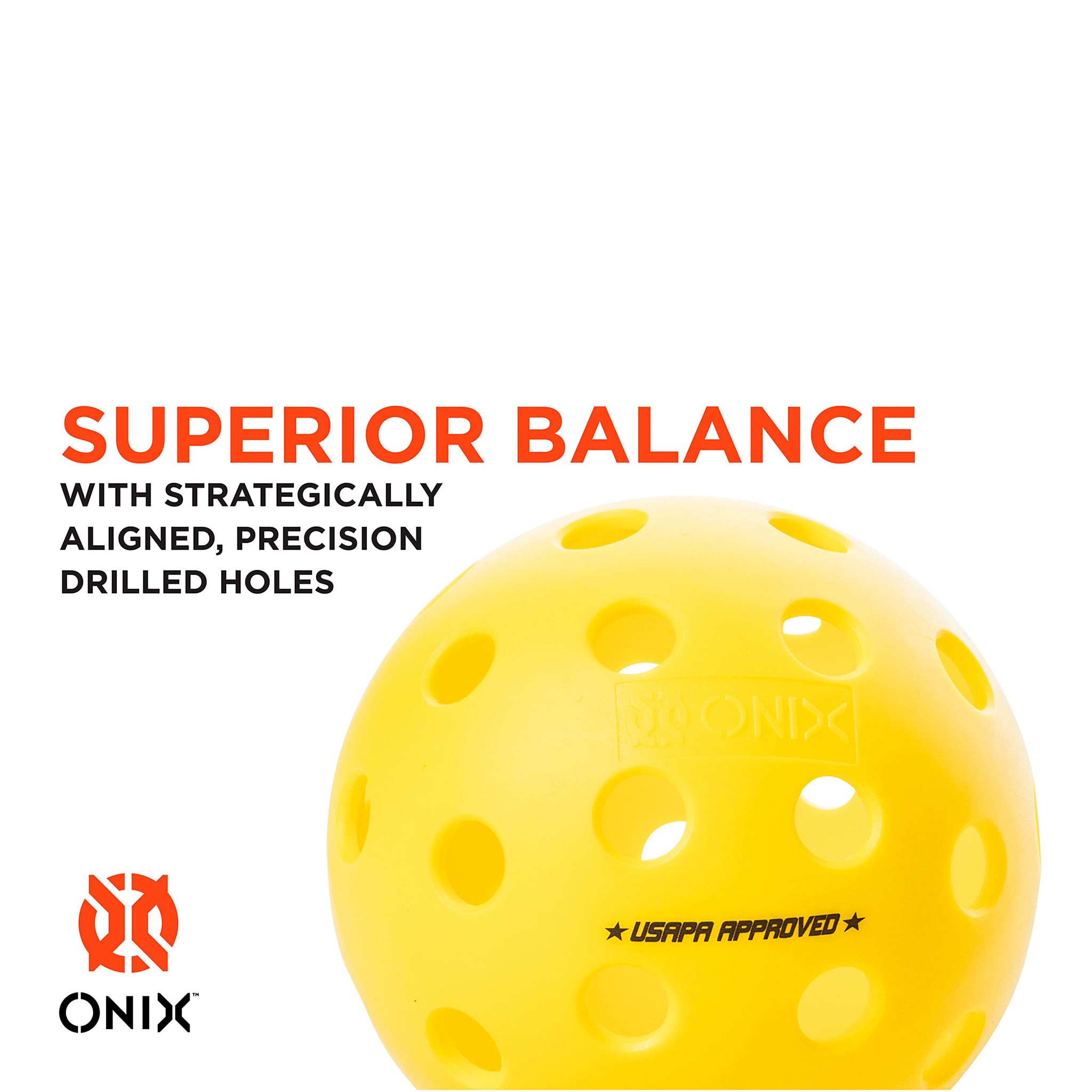 ONIX Pickleball Bälle Fuse G2 Outdoor Yellow 6-Pack
