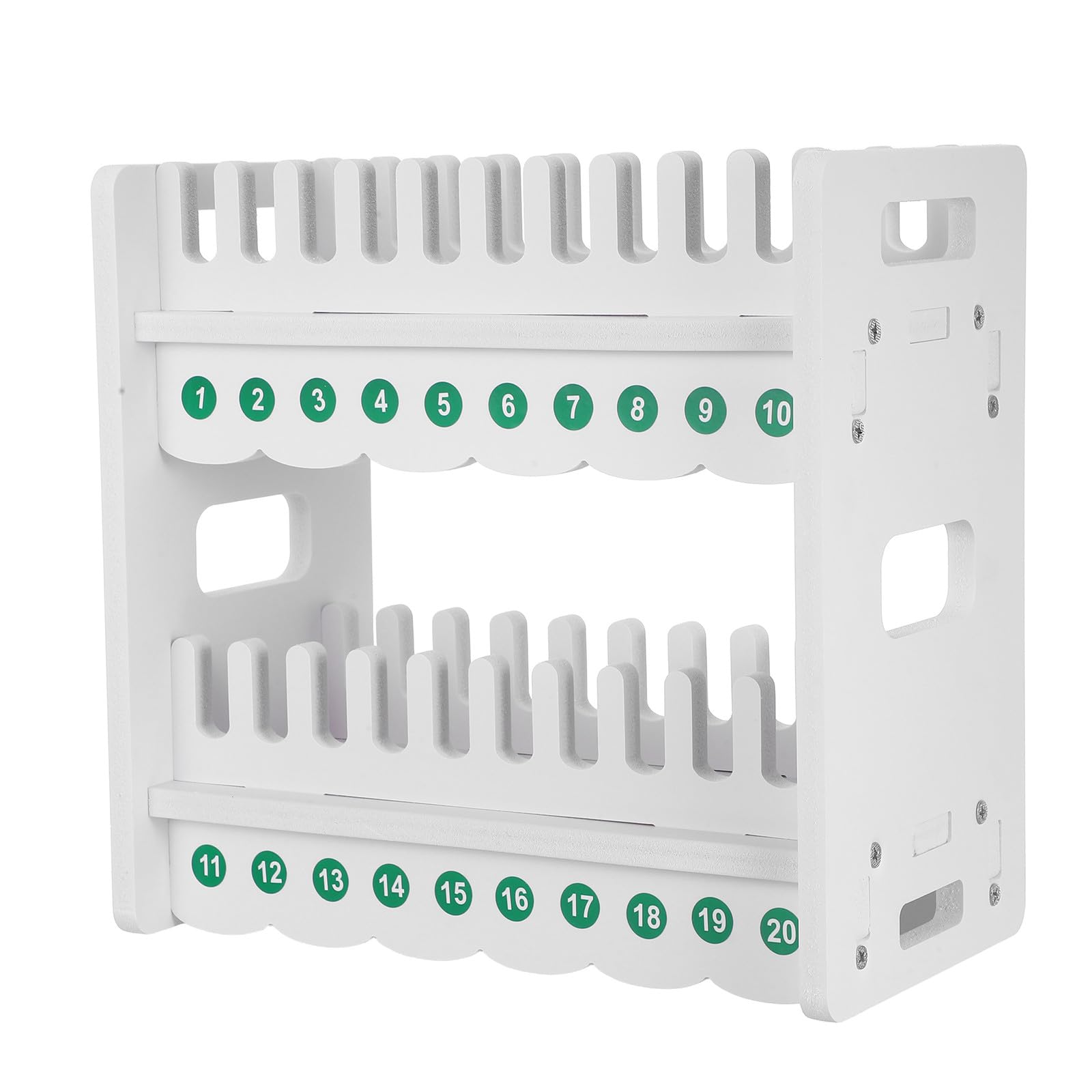 COLLBATH Supporto da Scrivania per Telefono Cellulare Multi-telefono in Plastica con Numeri, Porta Cellulari a 2 Livelli per Ufficio e Festa, Organizer con Slot di Archiviazione