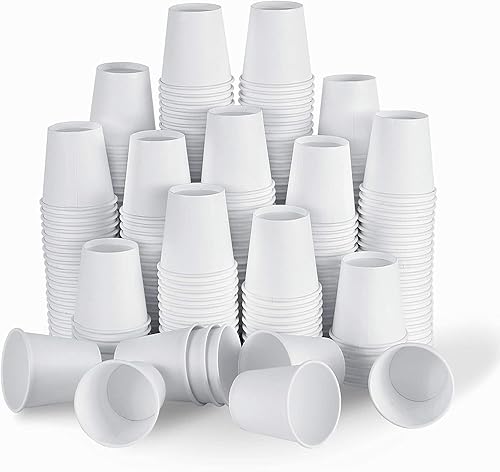 100 unidades  3 onzas Vasos de papel pequeños, vasos de enjuague bucal, tazas de baño, mini tazas desechables pequeñas
