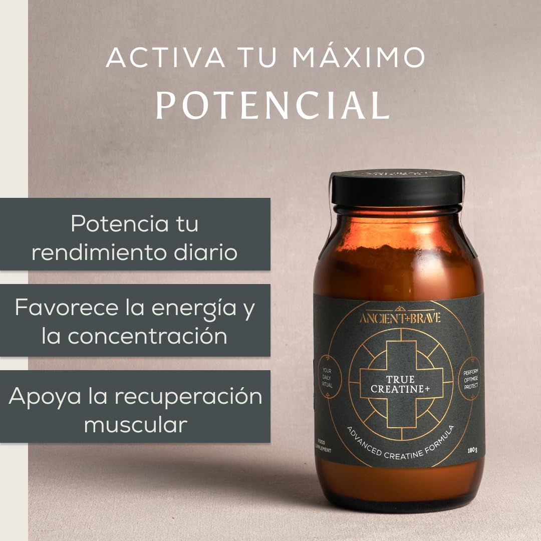 Ancient + Brave True Creatine+ | 180g | 36 Raciones | Creatina en Polvo