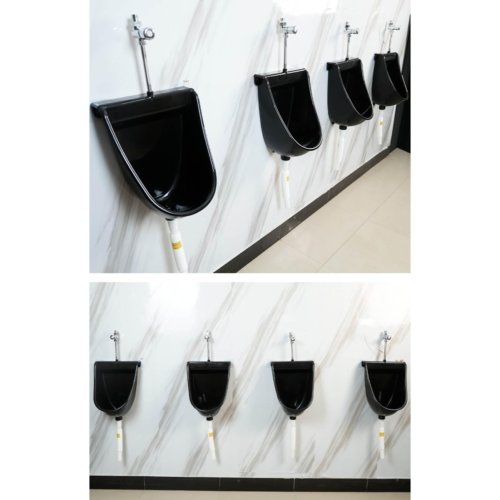 Urinarios de plástico comerciales montados en la pared para hombres, urinario universal de alta eficiencia, desviador de orina de inodoro al aire libre, orinario de baño para adultos, urinario sin