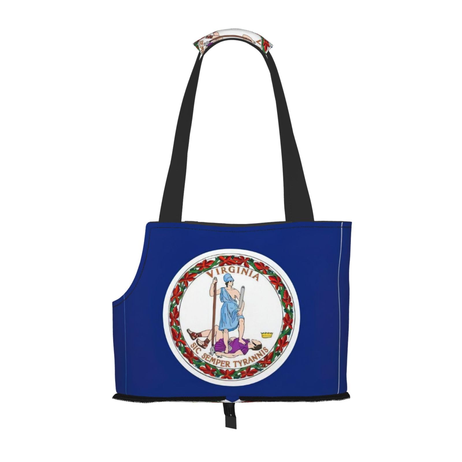 Sac de transport pour petits chiens et chats motif drapeau Virginie
