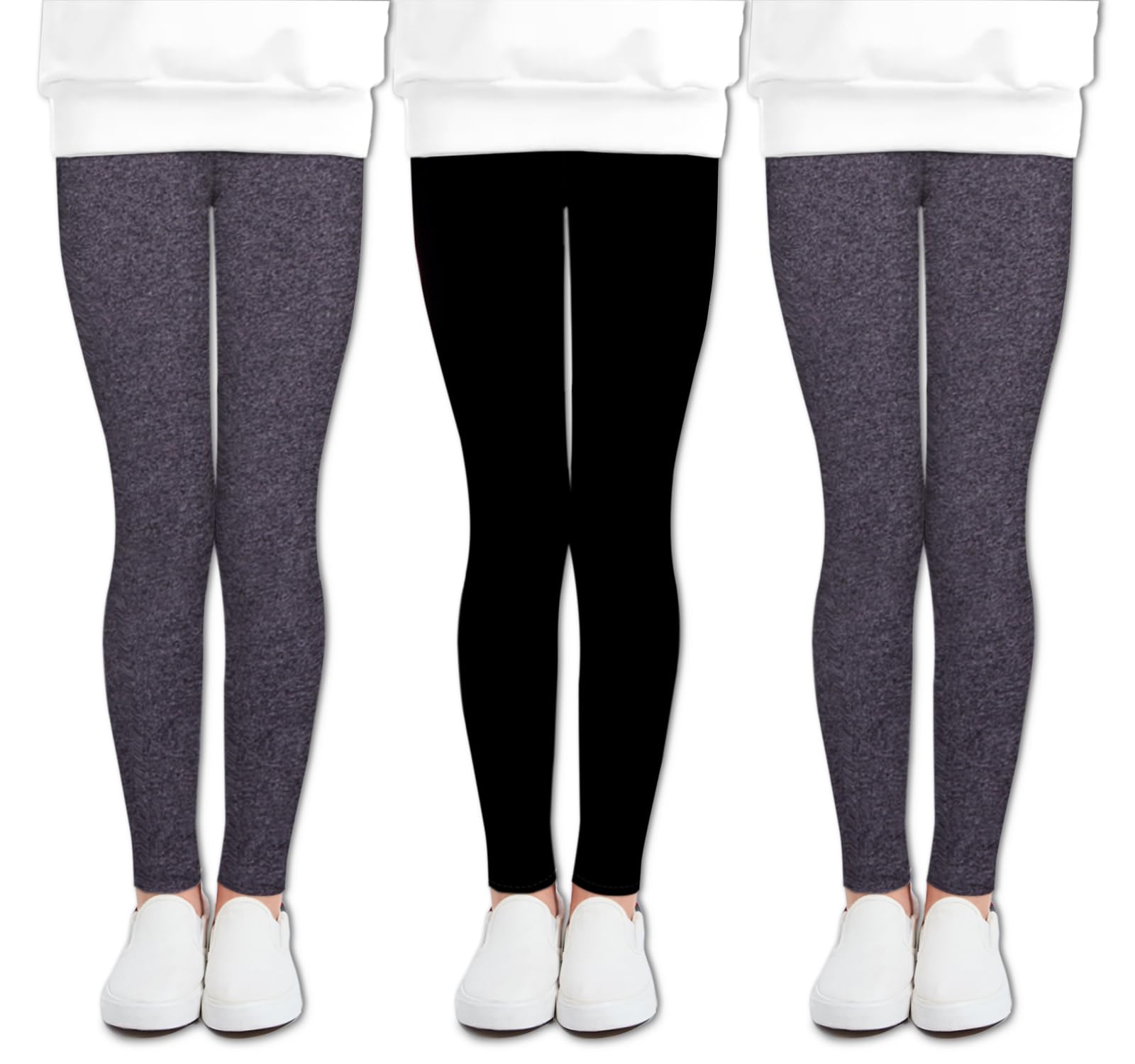 LUOUSE Multipack Cute Printed Girls Stretch Leggings Ankle Length 4-13 Years