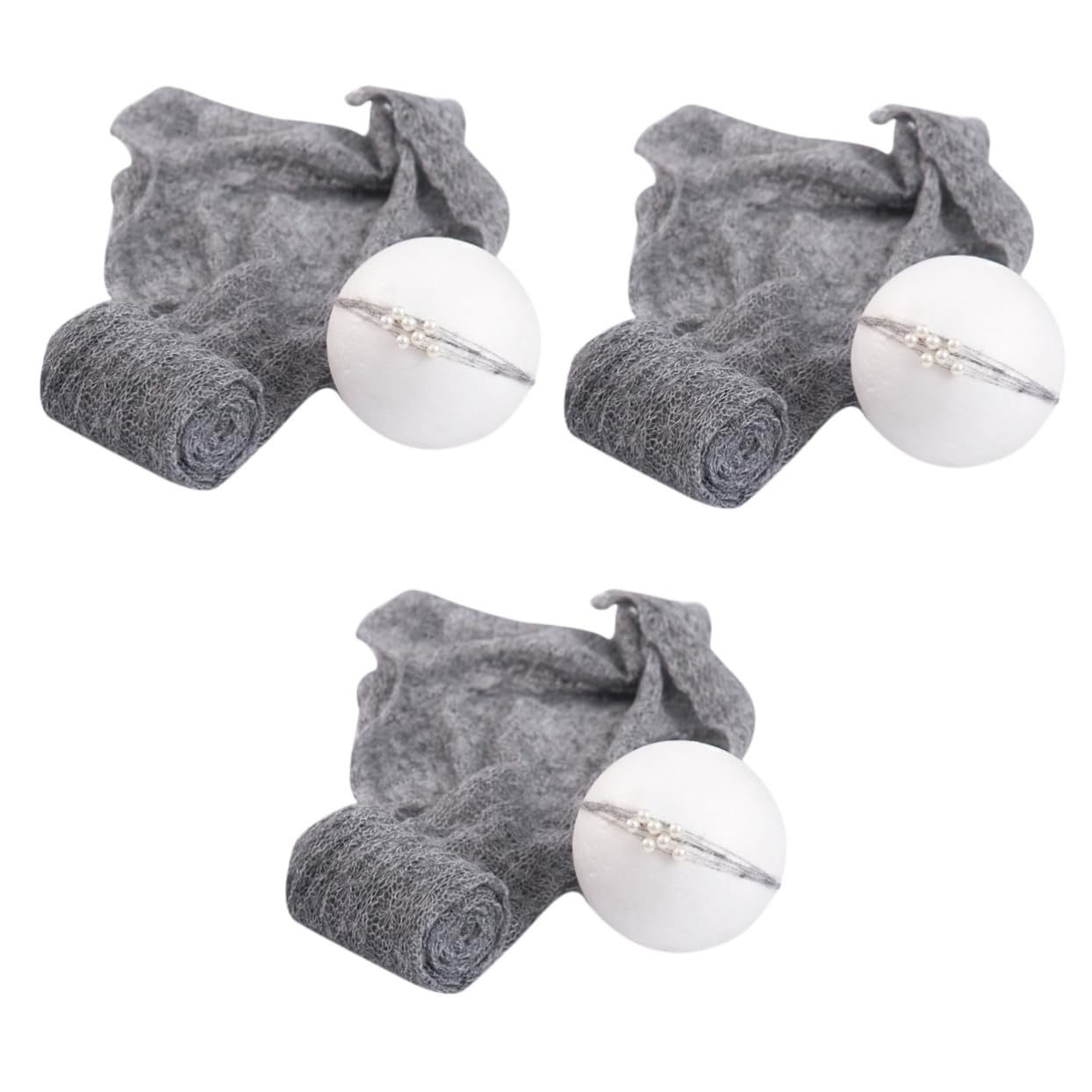 ibasenice 3 Stücke Baby Fotografie Requisiten Mohair Baby Wrap Swaddle Neugeborenen Foto Zubehör Komfortable Material Grau