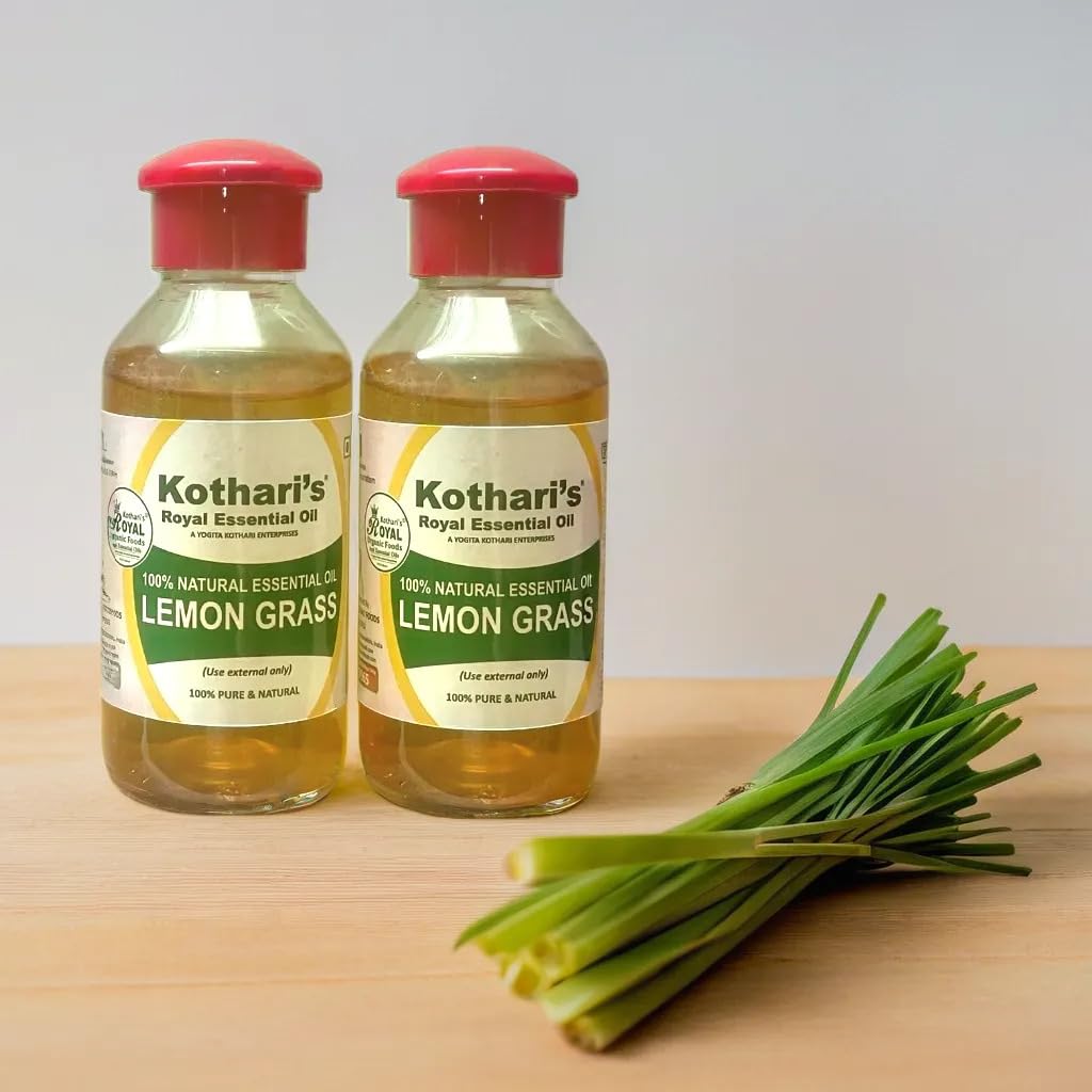 Kotharis Royal Lemongrass Oil(100ML) Pack of 2 198 ML/ Healthy Hair & Skin, Aromatherapy/pure Steam Distilled Natural essential aroma lemongrass oil air freshener diffuser for home fragrance, candle soap making best aromatherapy- (B09B21LDCK) Amazon Price History, Amazon Price Tracker