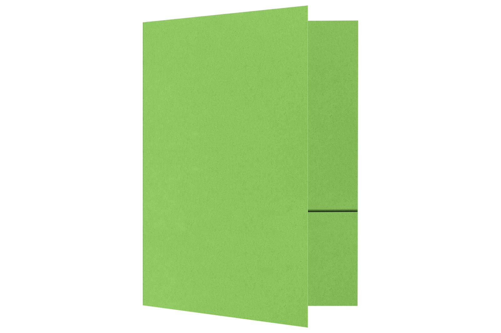 LUXPaper 9" x 12" Presentation Folders | Two Pocket | Limelight Green | 100lb. Cover | 10 Qty
