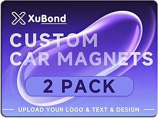 Custom car Magnets for Businesses 2 Pack | Personalized Magnetic car Signs | with Full Color Image, Text and Logo |Effective Advertising Signs | Various Size | Weather-Resistant (3.6" X 12")