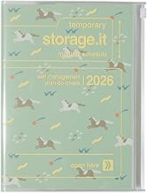 2026 Planner, Schedule Book, Starts from December 2025, Monthly Blocks, A5 Size, Storage It/Zodiac Sign, Mint Marks 26WDR-H04-MI