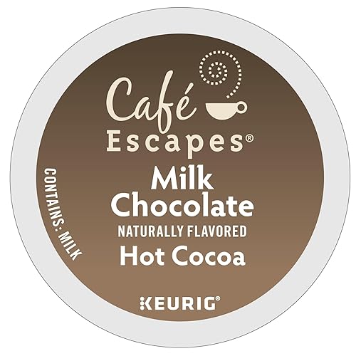 Café Escapes Cápsulas K-Cups de chocolate caliente oscuro para Keurig Brewers, 24 unidades, 24 unidades