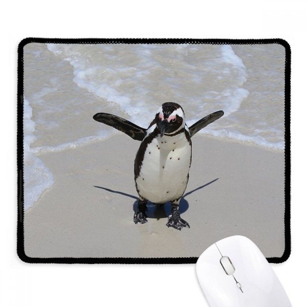 Alfombrilla de ratón con bordes cosidos y diseño de pingüino 3