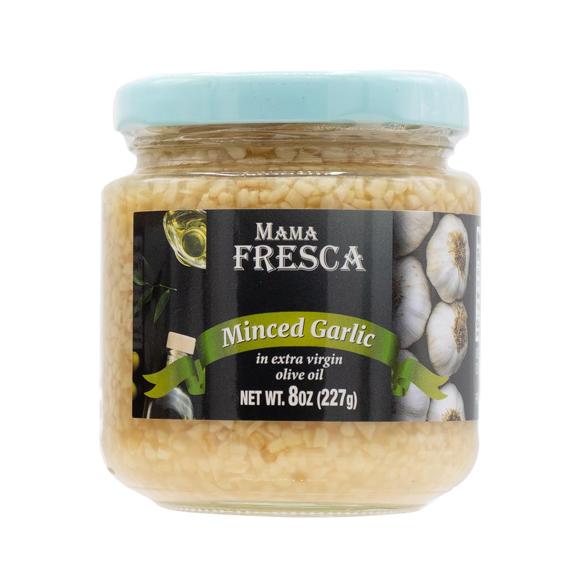 Mama Fresca Minced Garlic in Olive Oil 8oz Jar (Pack of 1)
