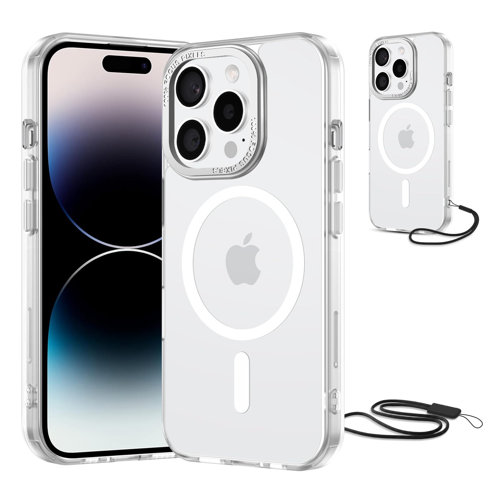 NEW'C Magnetisch Hülle für iPhone Serie kompatibel mit MagSafe Ultimate, stoßfest – starker Magnetismus und militärischer Schutz